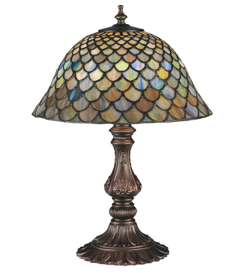 17"H Tiffany Fishscale Accent Lamp