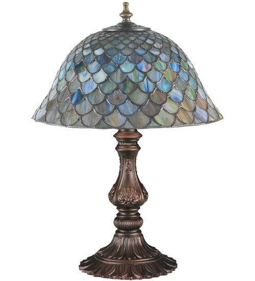 17"H Tiffany Fishscale Accent Lamp