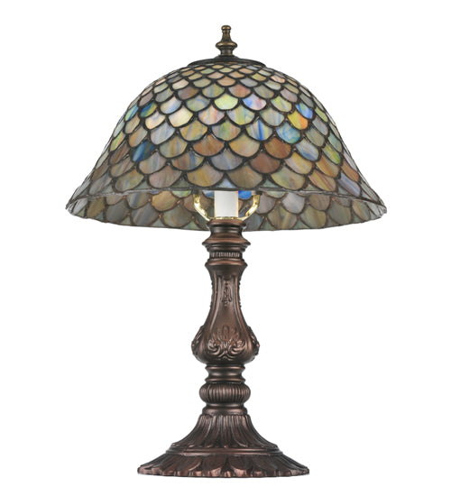 17"H Tiffany Fishscale Accent Lamp