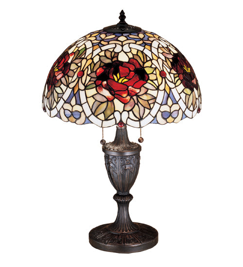 24" High Renaissance Rose Table Lamp