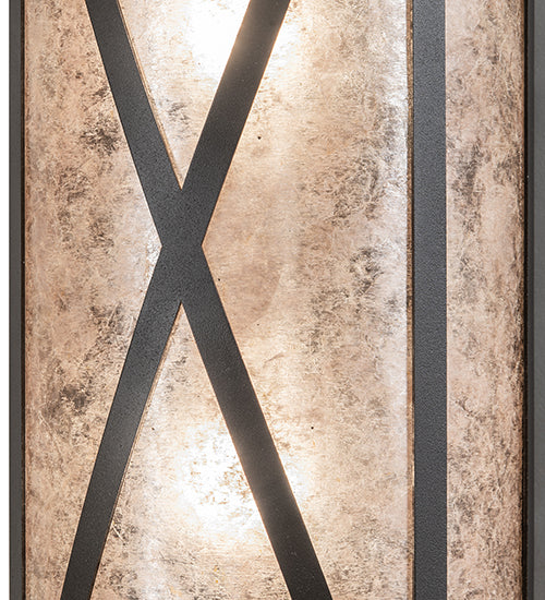 7" Wide Saltire Craftsman Wall Sconce