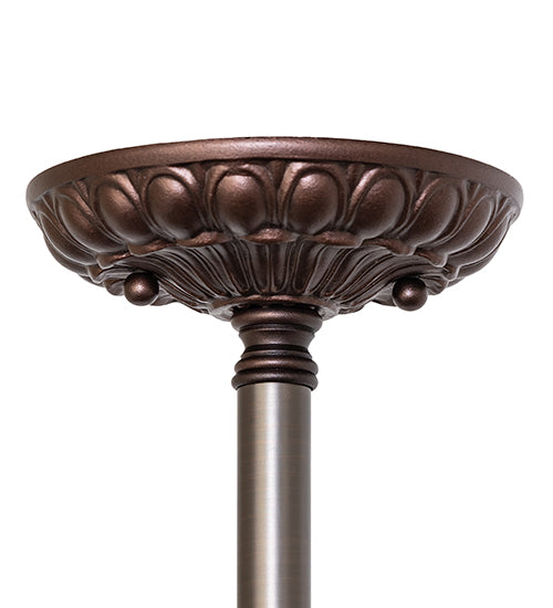 5" Wide Mahogany Bronze 4 Light Inverted Flushmount Hardware