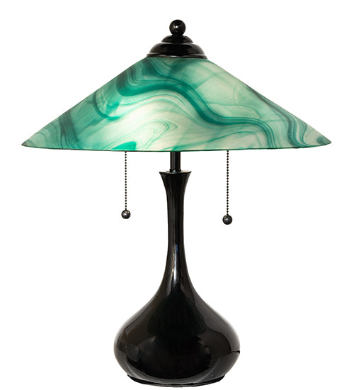 21" High Metro Mente Swirl Glass Table Lamp