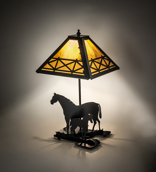 22" High Mare & Foal Table Lamp