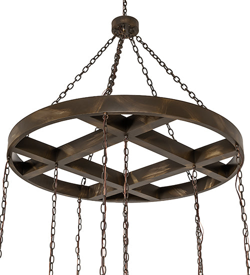 56" Wide Asbury Turret 9 Light Cascading Pendant