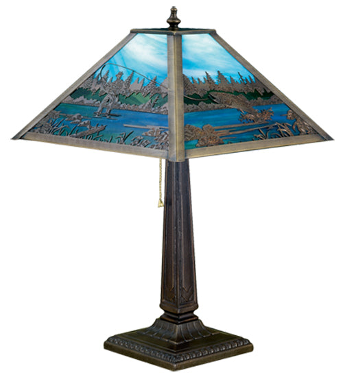 21.5"H Fly Fishing Creek Table Lamp