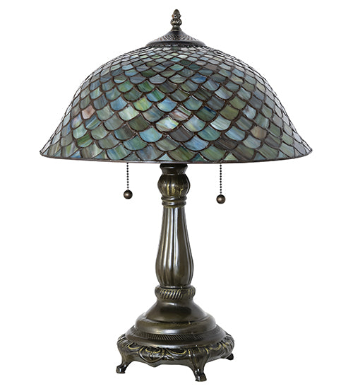 21" High Tiffany Fishscale Table Lamp