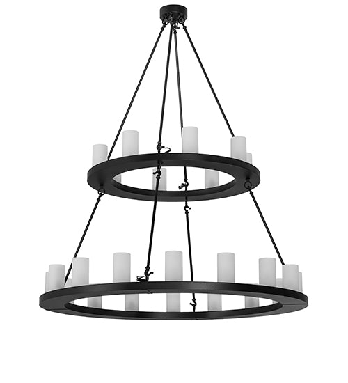 54" Wide Loxley 24 Light Two Tier Chandelier