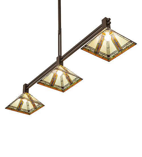 72" Long Nevada 3 Light Island Pendant