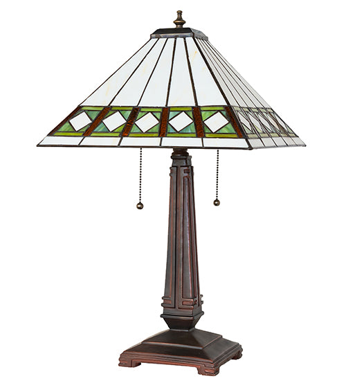 23" High Diamond Band Mission Table Lamp