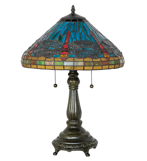 23" High Tiffany Dragonfly Table Lamp