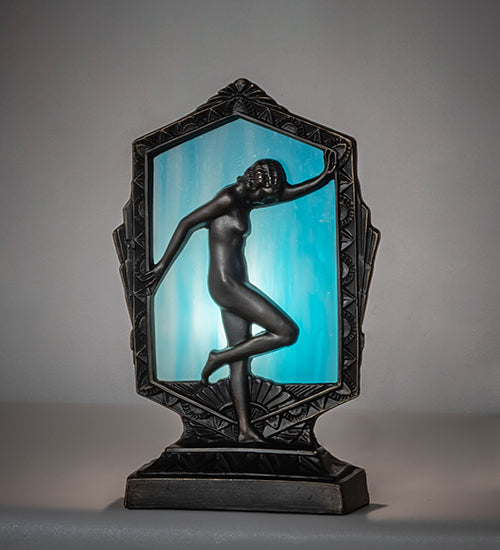 9" High Deco Posing Lady Accent Lamp