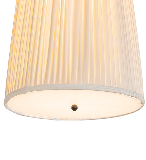 15" Wide Channell Tapered & Pleated Pendant