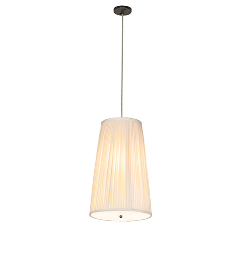 15" Wide Channell Tapered & Pleated Pendant