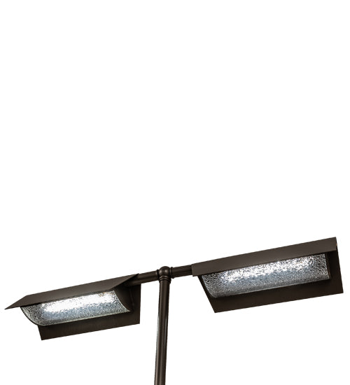 25" Wide Exeter 2 Light Banker'S Lamp