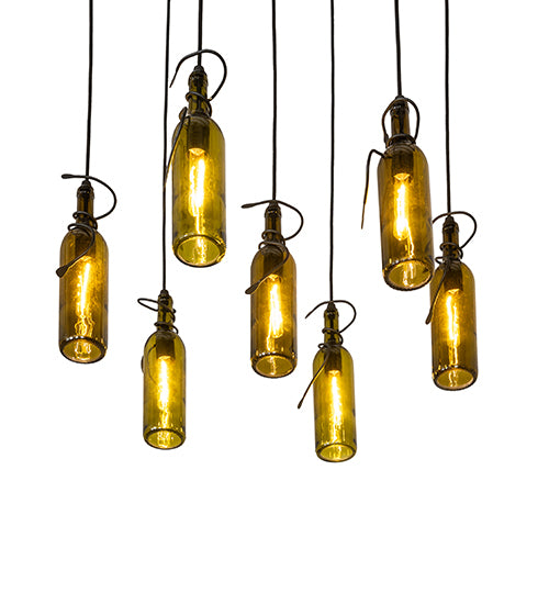 30" Wide Tuscan Vineyard 7 Light Pendant