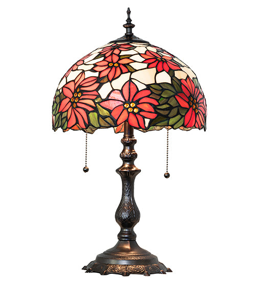 20" High Poinsettia Table Lamp