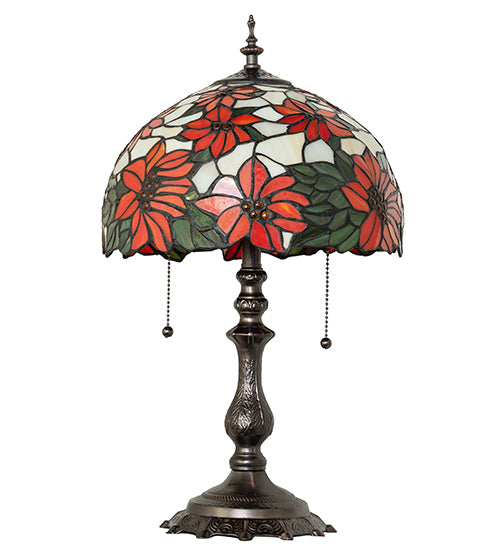 20" High Poinsettia Table Lamp