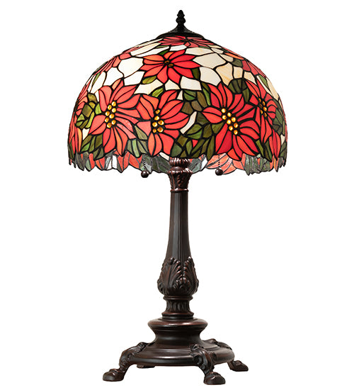 26" High Poinsettia Table Lamp