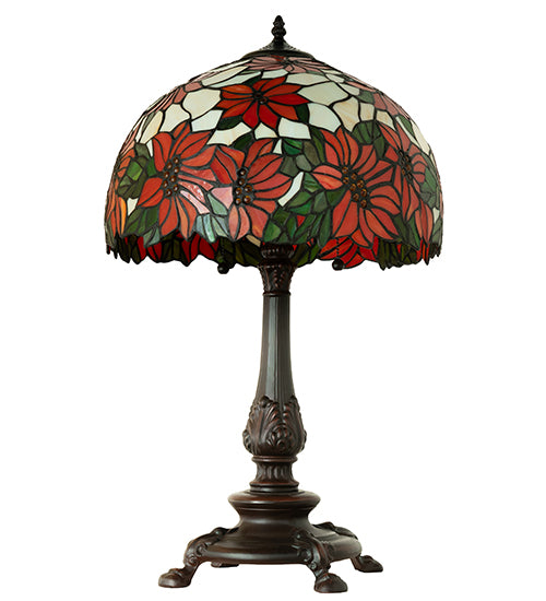 26" High Poinsettia Table Lamp