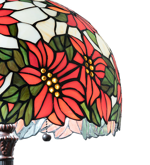 26" High Poinsettia Table Lamp