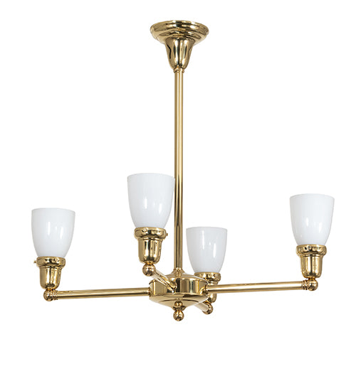 27" Wide Revival Oyster Bay Goblet 4 Light Chandelier