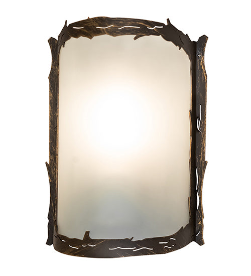 6" Wide Leaf Edge Wall Sconce