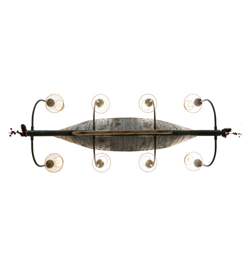 48"L Personalized Canoe 8 Lt Chandelier