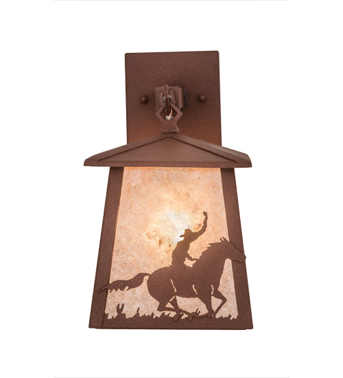 7"W Cowboy & Steer Hanging Wall Sconce