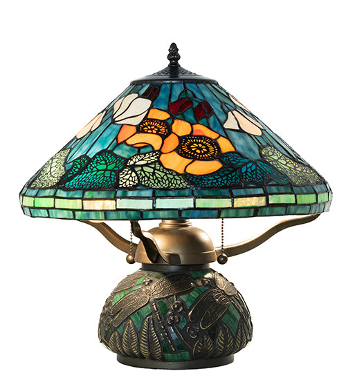 17" High Tiffany Poppy Table Lamp