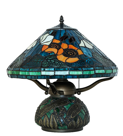 17" High Tiffany Poppy Table Lamp