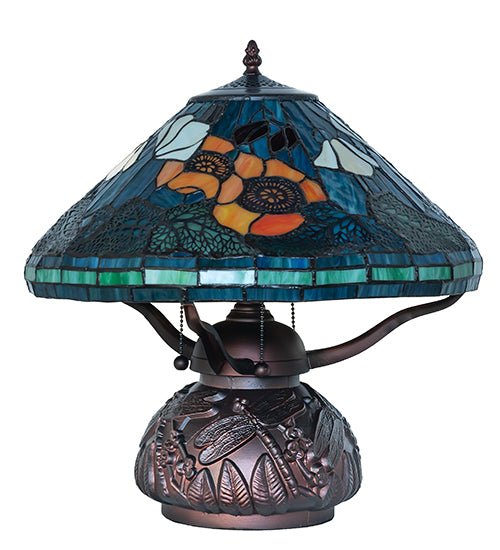 17" High Tiffany Poppy Table Lamp