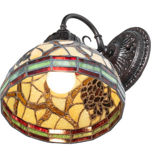 8" Wide Pinecone Wall Sconce