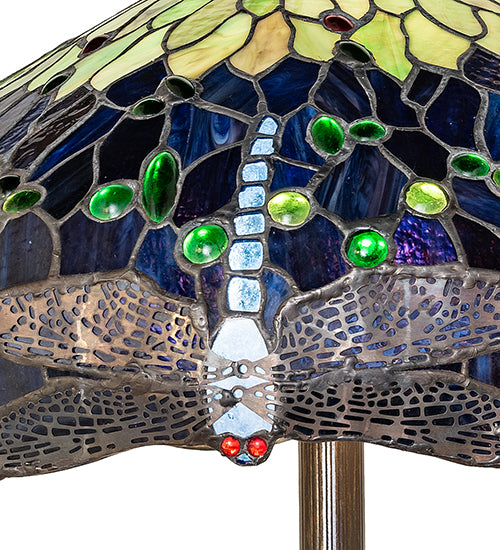 64" High Tiffany Hanginghead Dragonfly Floor Lamp