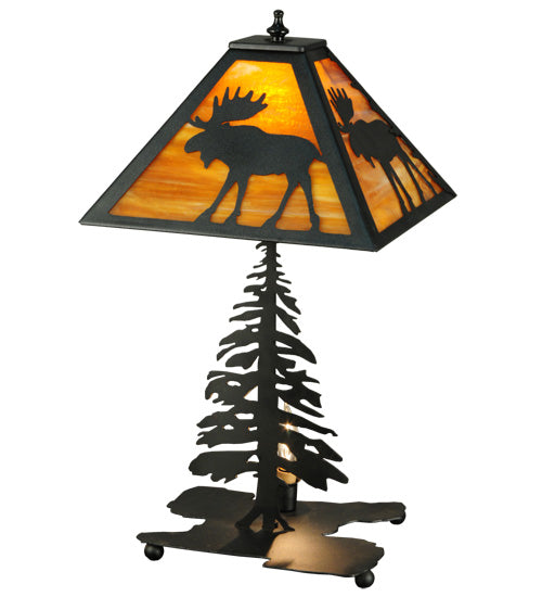 21"H Lone Moose Table Lamp