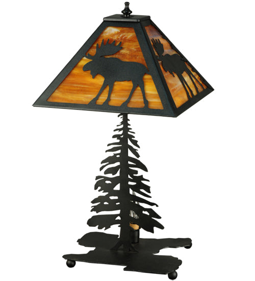 21"H Lone Moose Table Lamp