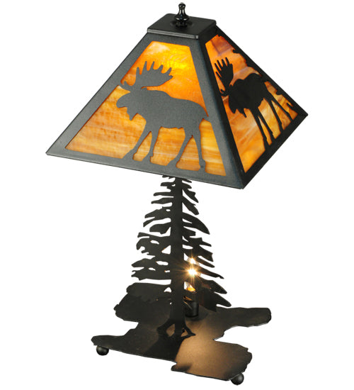 21"H Lone Moose Table Lamp