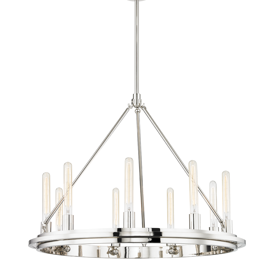 Chambers Pendant 28" - Polished Nickel