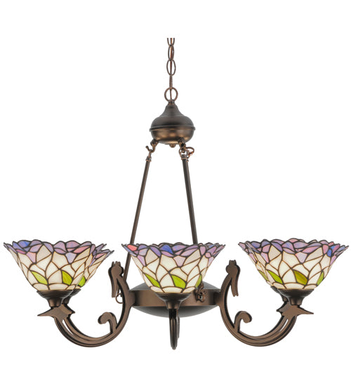 33"W Daffodil Bell 6 Lt Chandelier