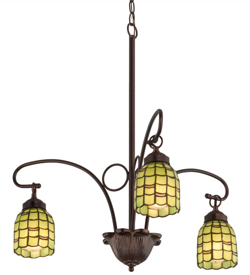 26"W Sea Scallop 3 Lt Chandelier