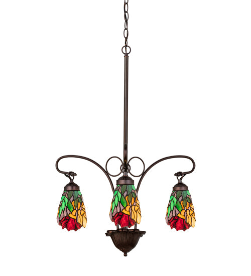 21" Wide Iris 3 Light Chandelier