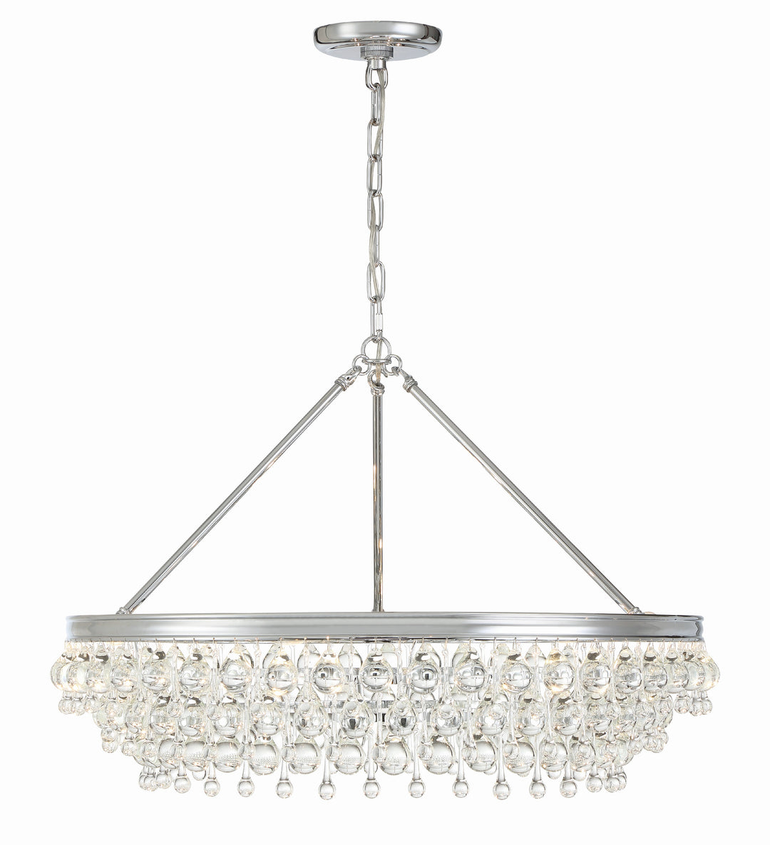 Crystorama Calypso 6 Light Matte Black Chandelier