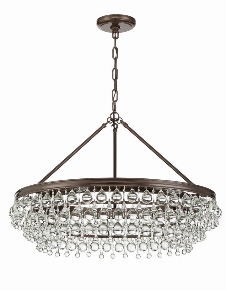 Crystorama Calypso 6 Light Matte Black Chandelier