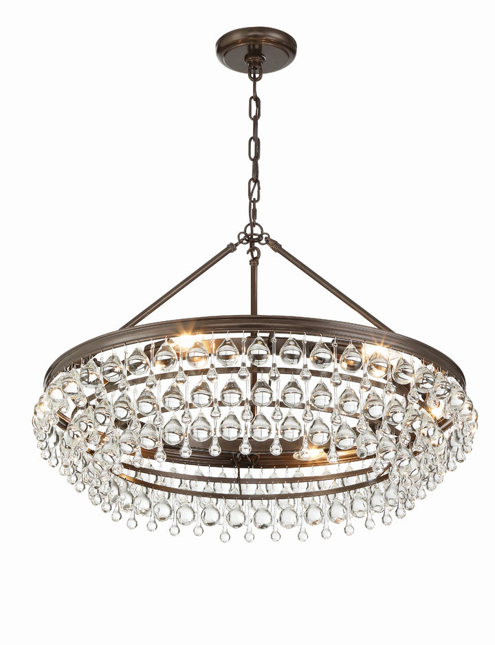 Crystorama Calypso 6 Light Matte Black Chandelier