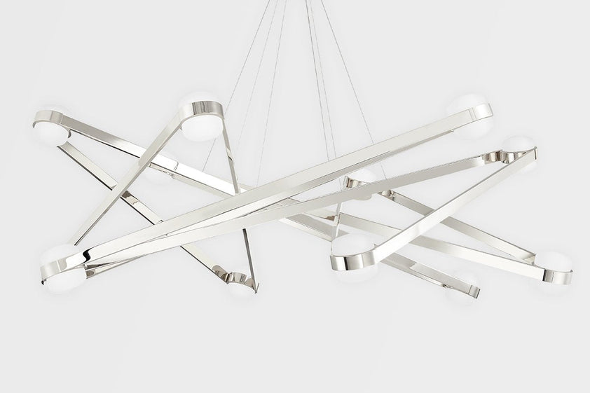 Orbit 12 Ligh Chandelier - Polished Nickel