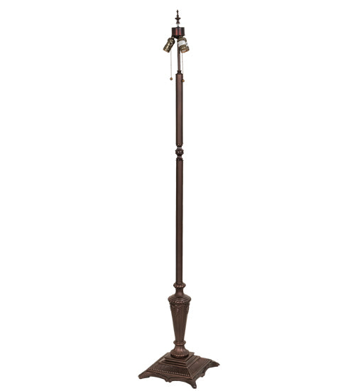 64" High Tiffany Jeweled Peacock Floor Lamp