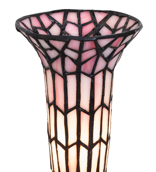 8" High Stained Glass Pond Lily Victorian Accent Lamp