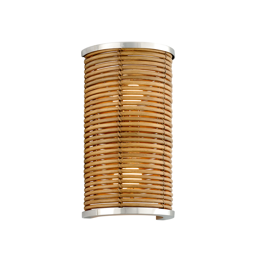 Carayes Wall Sconce - Natural Rattan Stainless Steel