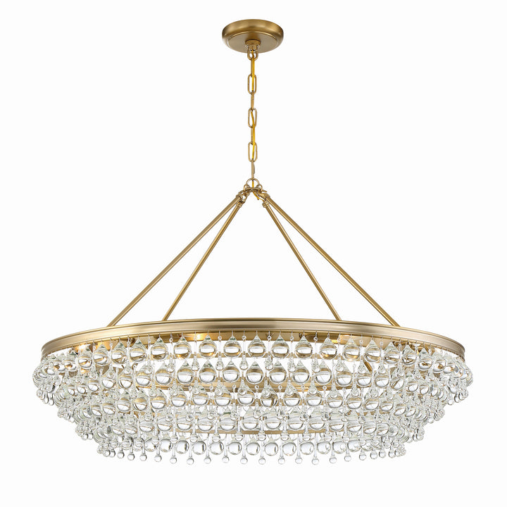 Crystorama Calypso 8 Light Crystal Teardrop Polished Chrome Chandelier