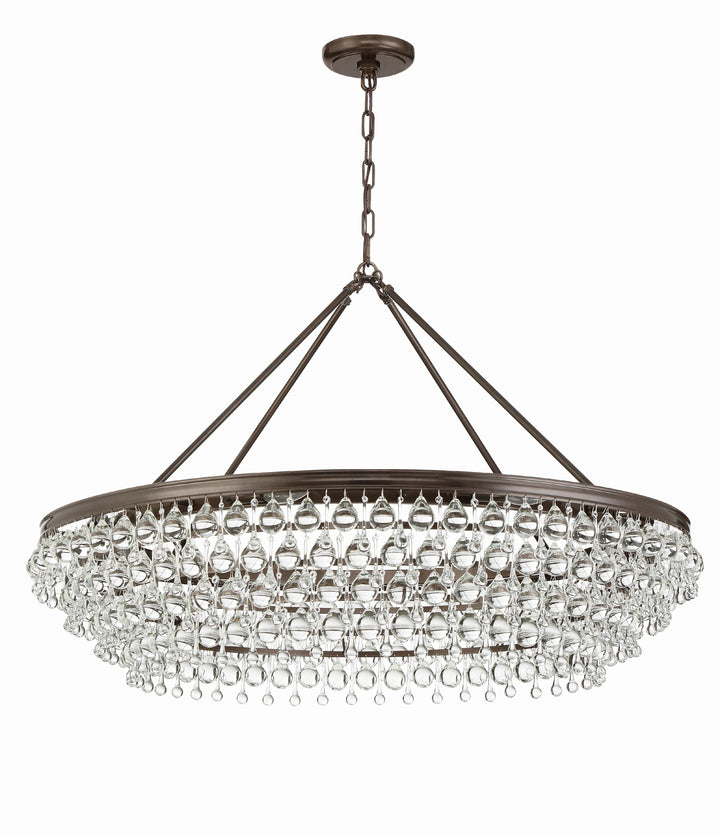 Crystorama Calypso 8 Light Crystal Teardrop Polished Chrome Chandelier